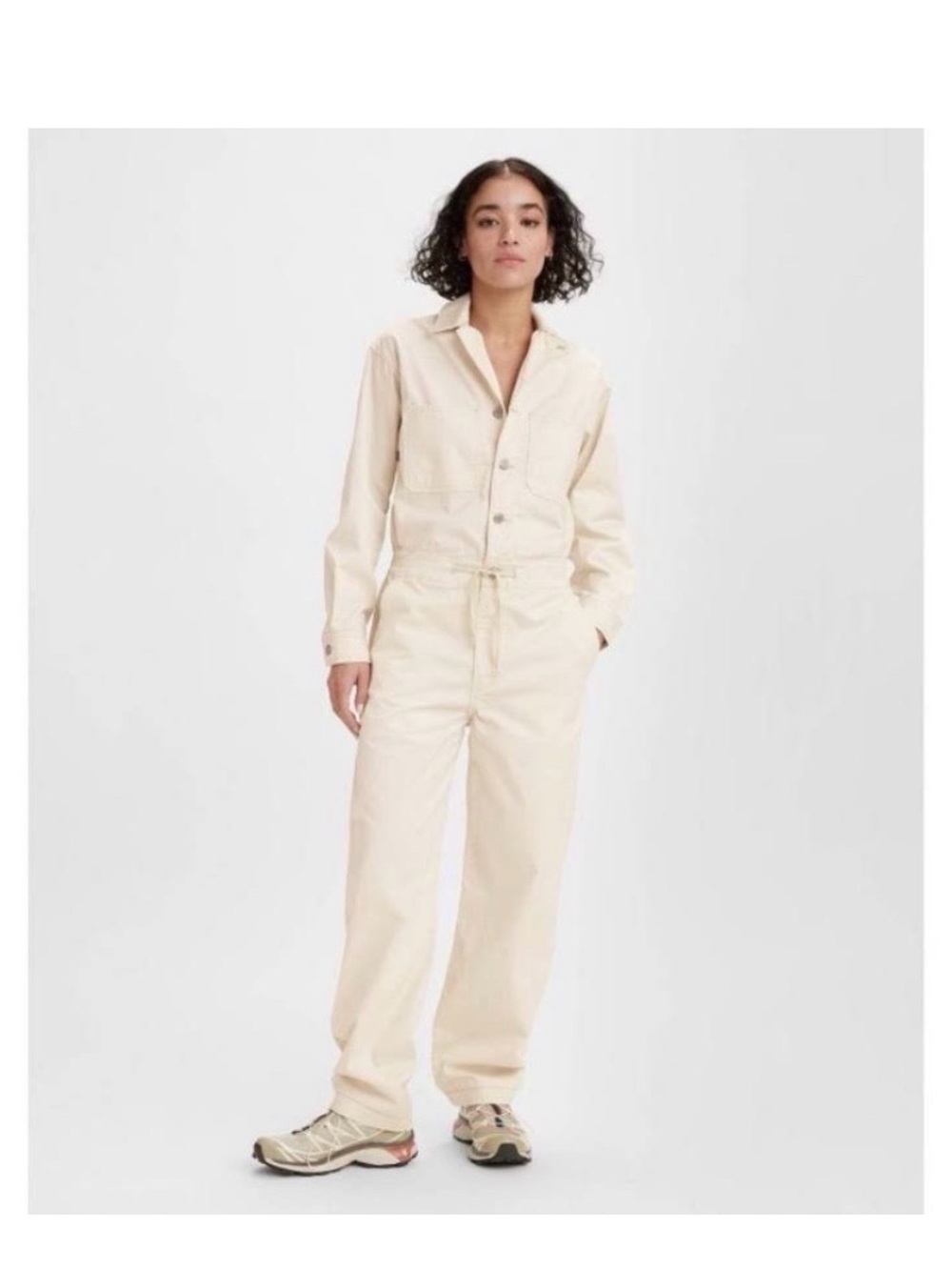 Levi's Beige long-sleeve romper
